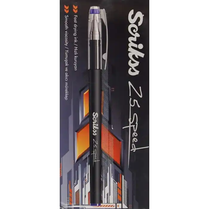 Scrikss Office Speed Jel Tükenmez Kalem 12li Ambalaj Mavi 0.5 Mm