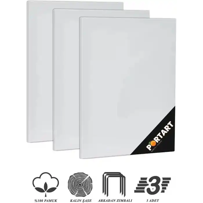 Lona Sanat Tuval%100 Pamuk 70X100 Cm 3Lü Paket