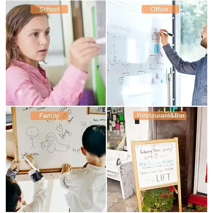 6 Adet Siyah Mini Beyaz Tahta Kalemi Buzdolabı Mıknatıslı Magnet Kalemi Yazı Tahtası Kalemi Ofis,Okul, Ev İçin