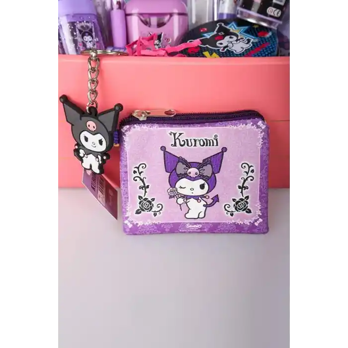 Kuromi Lisanslı 17 Parça Kırtasiye Seti, Versatil Uçlu Kalem, Cetvel, Metal, Silgi, Kalemtraş