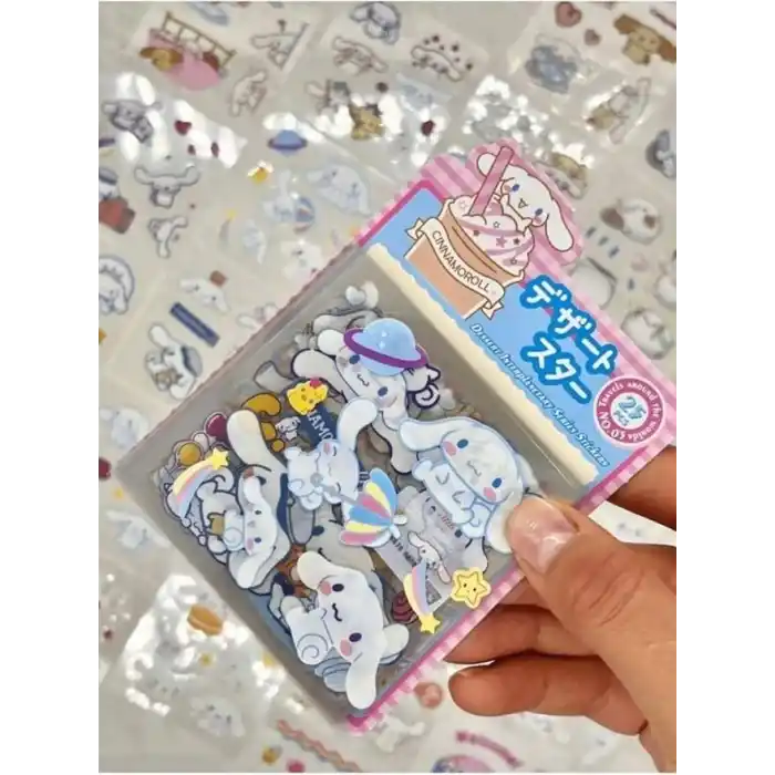 Sanrio Karakteri Cinnamoroll 25 Yaprak 190 Adet Pet Sticker Set Pembe Paket/Etiket/Çıkartma/Su Geçirmez/Etiket 1512S1015