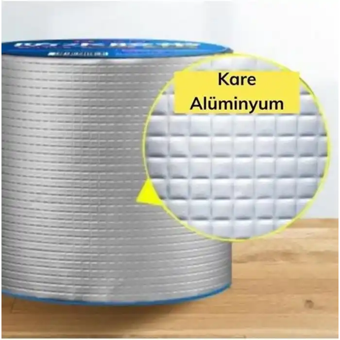 Yüksek Sıcaklık Dayanan Su Geçirmez Çatı Boru Duvar Çatlak Onarıcı Yapışkan Bant Folyo 5 Cm