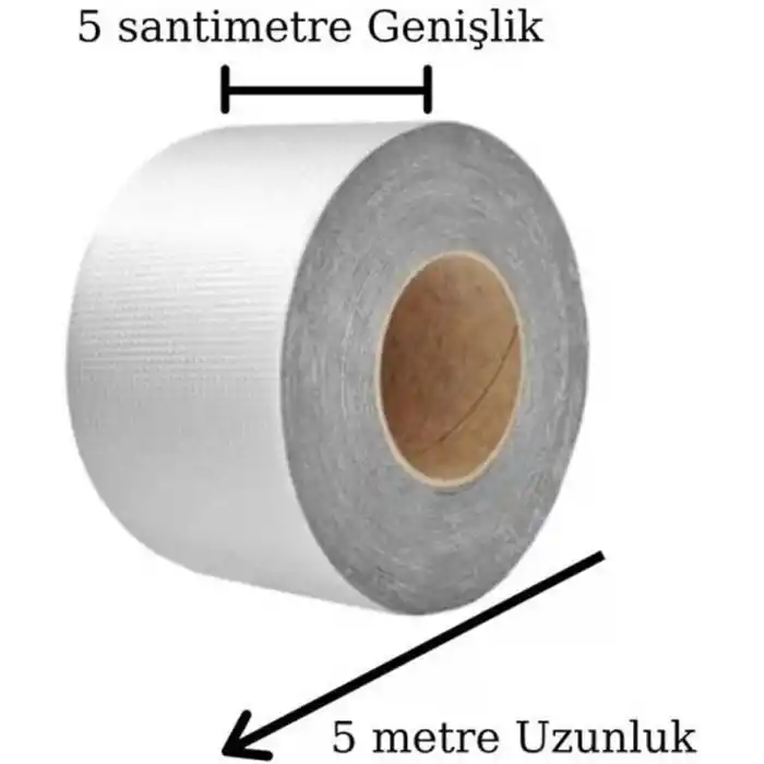 Yüksek Sıcaklık Dayanan Su Geçirmez Çatı Boru Duvar Çatlak Onarıcı Yapışkan Bant Folyo 5 Cm