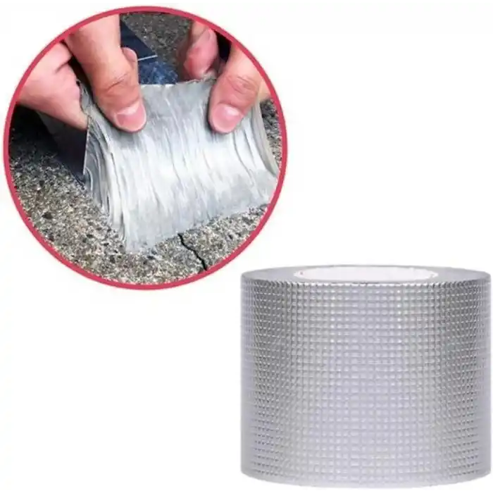 Yüksek Sıcaklık Dayanan Su Geçirmez Çatı Boru Duvar Çatlak Onarıcı Yapışkan Bant Folyo 5 Cm