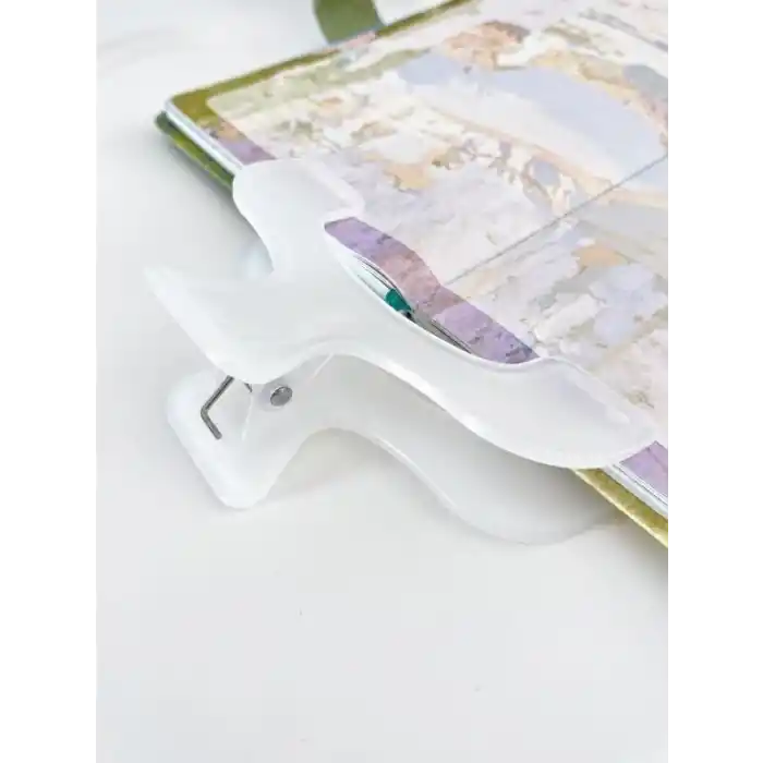 Şeffaf Çok Fonksiyonlu Kitap ve Defter Klipsi / Sayfa Tutucu / Journal ve Scrapbook Yardımcısı