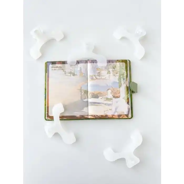 Şeffaf Çok Fonksiyonlu Kitap ve Defter Klipsi / Sayfa Tutucu / Journal ve Scrapbook Yardımcısı
