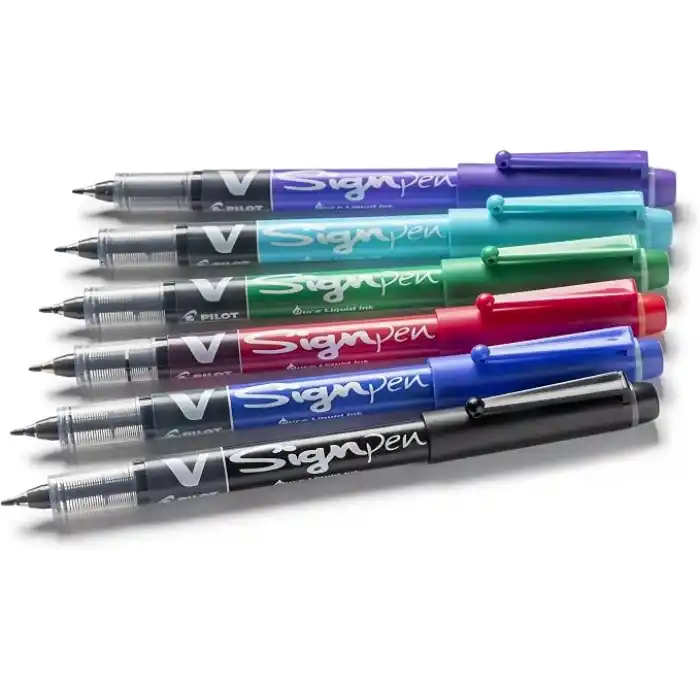 Pilot FLW538882 2.0 mm V Tasarımlı Kalem Sıvı Mürekkep Ucu - Siyah/Mavi/Kırmızı/Yeşil (4lü Paket)