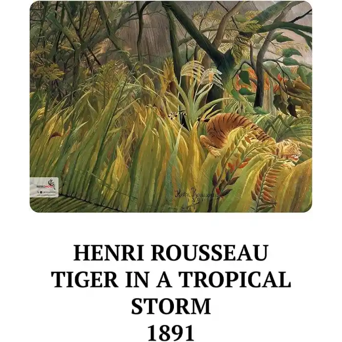 Retronote Henri Rousseau 4lü Defter Seti, Le Rêve du Douanier Series, Çizgisiz, 64 Sayfa, 14x21cm, Çok Renkli