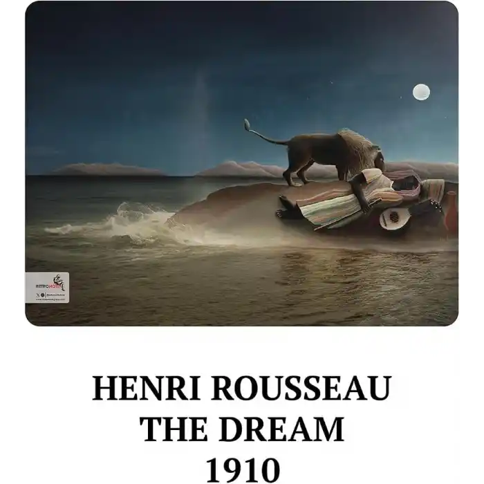 Retronote Henri Rousseau 4lü Defter Seti, Le Rêve du Douanier Series, Çizgisiz, 64 Sayfa, 14x21cm, Çok Renkli