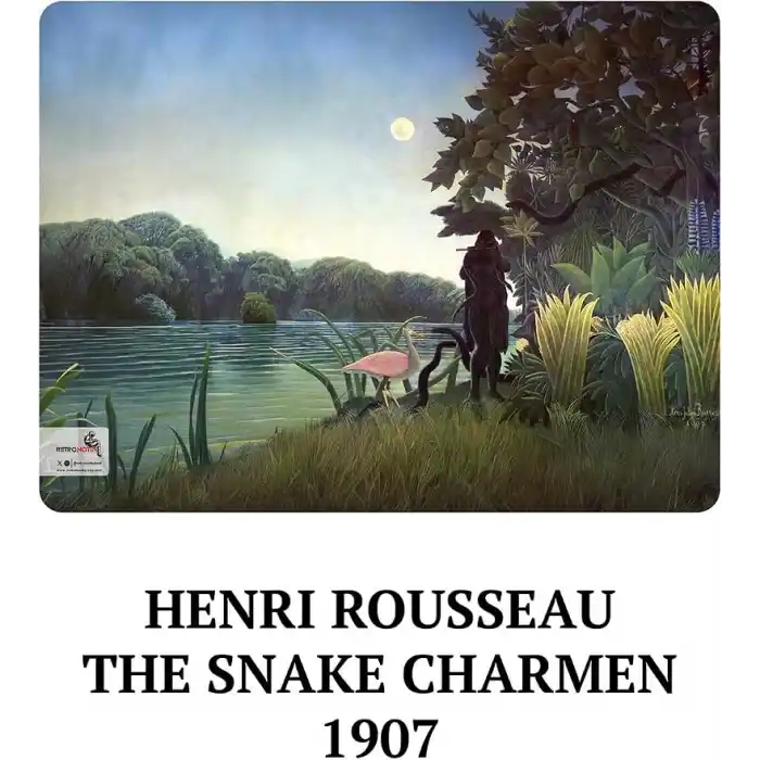 Retronote Henri Rousseau 4lü Defter Seti, Le Rêve du Douanier Series, Çizgisiz, 64 Sayfa, 14x21cm, Çok Renkli