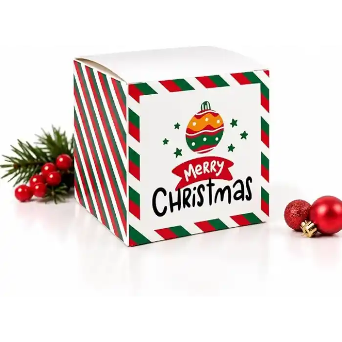 25li Yılbaşı Advent Calendar Kutusu, 7 x 7 x 7 cm, Kendin Doldur Hediye Seti