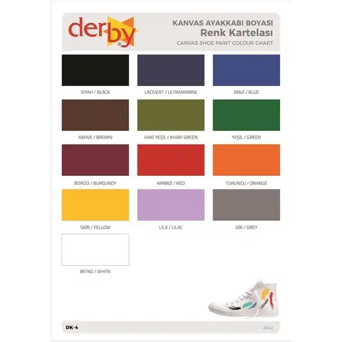 Derby Lacivert Kanvas - Bez Kumaş Ayakkabı Boyası 100 Ml