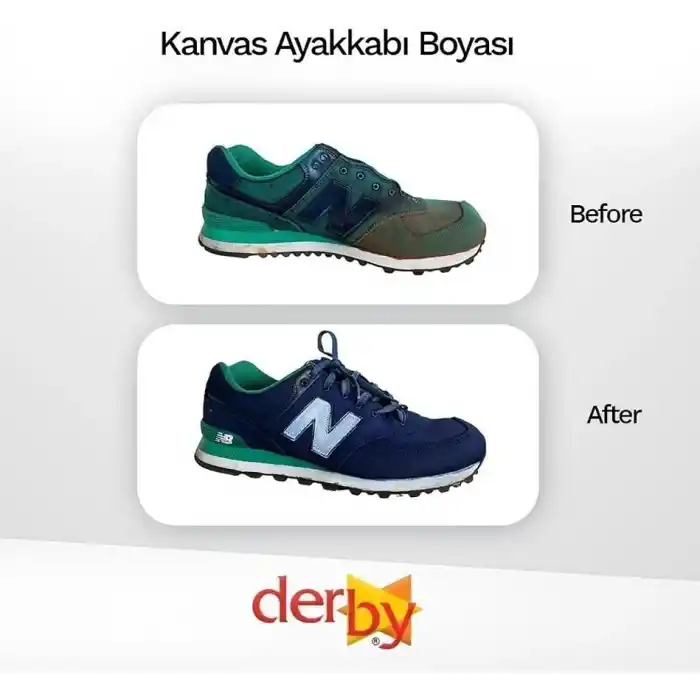 Derby Lacivert Kanvas - Bez Kumaş Ayakkabı Boyası 100 Ml
