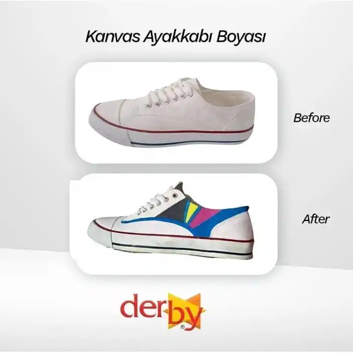Derby Lacivert Kanvas - Bez Kumaş Ayakkabı Boyası 100 Ml