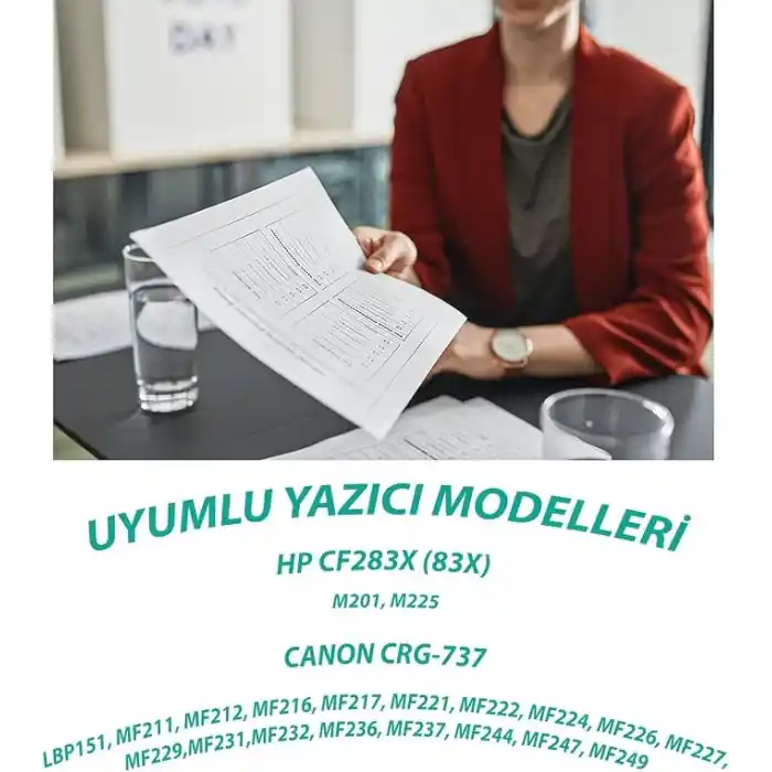 YSY HP 83A 83X CF283A CF283X Uyumlu Çipli Muadil Toner - HP LaserJet Pro M127fw M125nw M127fn M125a M201dw M225dn (2.500 Sayfa / Yüksek Kapasite)