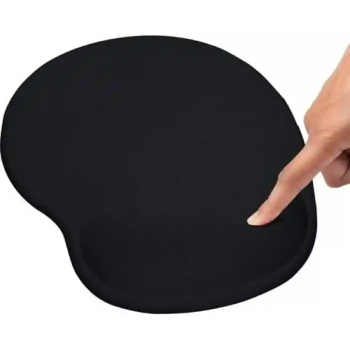 Black Deer Bilek Destekli Ergonomik Mouse Pad, Rahat Fare Padi, Fare Altlığı, Ofis ve Oyun İçin, Kaymaz Taban, Siyah