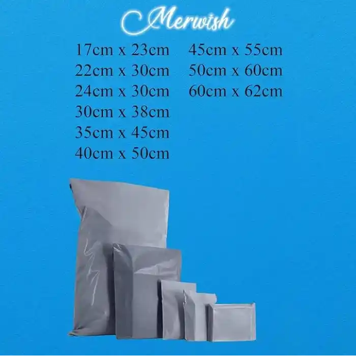 Baskısız Gri Renk Cepsiz 0,5 Mikron Kargo Poşeti 100 Adet Dayanıklı Sızdırmaz Esnek ve Ekonomik Kargo Poşet Ölçüsü (Gri, 30x38+5)