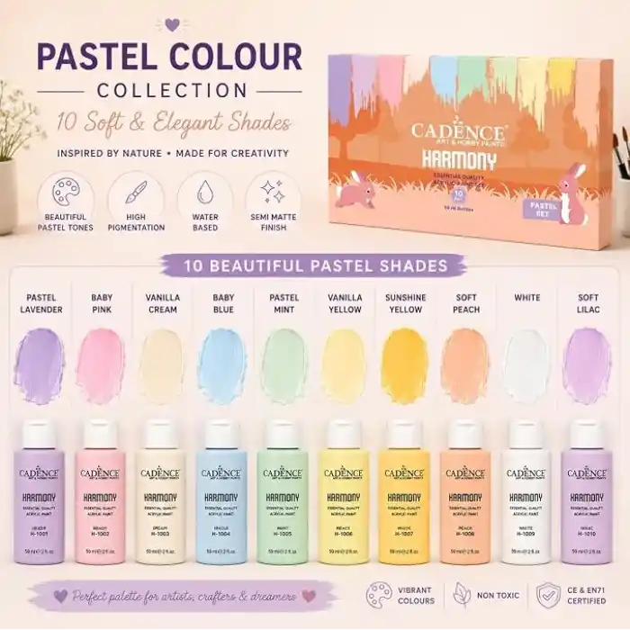 Cadence HARMONY AKRİLİK 10LU SET PASTEL RENKLER 59ML