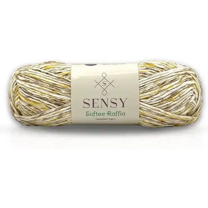 Premium Softee Raffia Yumuşak Çok Renkli Rafya Kağıt Ebruli El Örgü İpi Hobi İp (Gün Batımı)