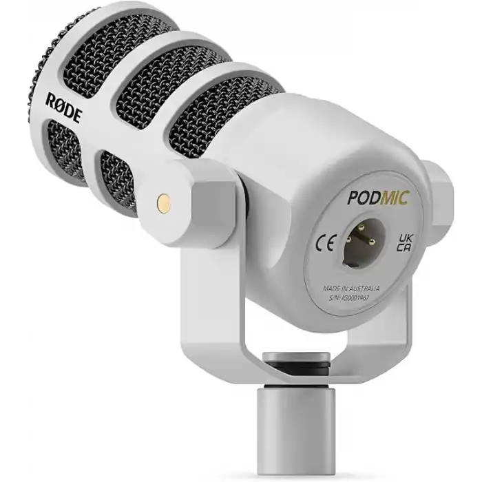 RØDE Podmic, Profesyonel Dinamik Podcast Mikrofon, Beyaz