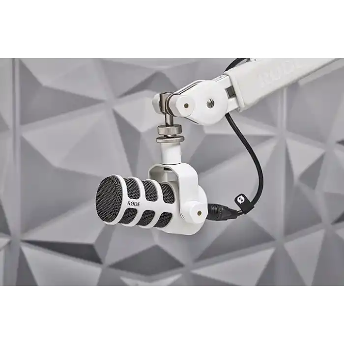 RØDE Podmic, Profesyonel Dinamik Podcast Mikrofon, Beyaz