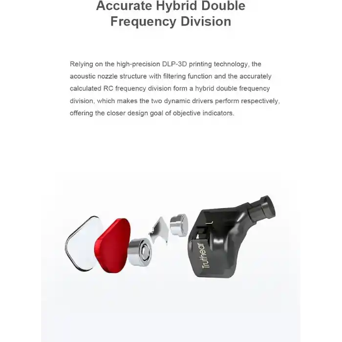 TRUTHEAR Zero Kırmızı Dual Dynamic Drivers In-Ear Headphone | Sahne, Stüdyo veya Odyofil için Çift Sürücülü Kulak içi/In-Ear Kablolu Monitör Kulaklık