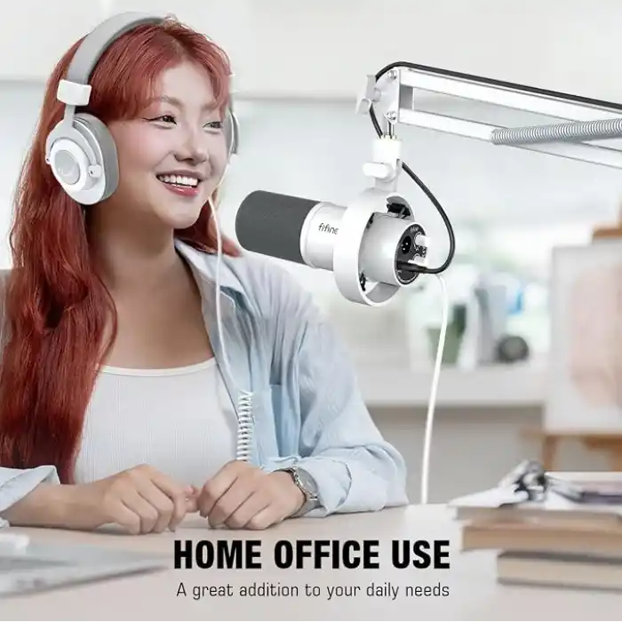 FIFINE CS1W Metal Makaslı Mikrofon Bom Kolu Podcast Oyun için