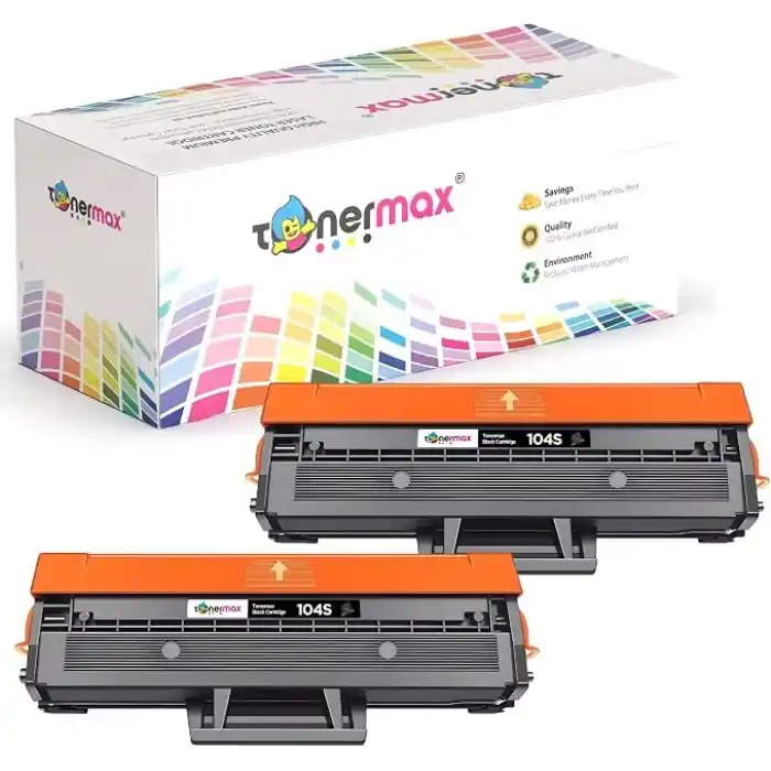 TonerMAX® MLT-D104S Muadil Toner 2li Avantaj Paket/ ML-1660 / ML-1665 / ML-1670 / ML-1675 Samsung Uyumlu Muadil Toner