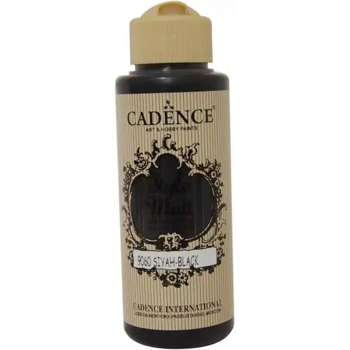 Cadence Style Matt Mat Akrilik Boya 9060 Siyah 120Ml Tek Ebat