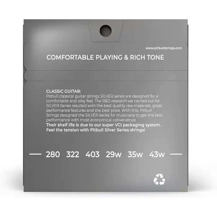Pitbull Klasik Gitar Teli Silver Seri Normal Tansiyon SET SCG NT