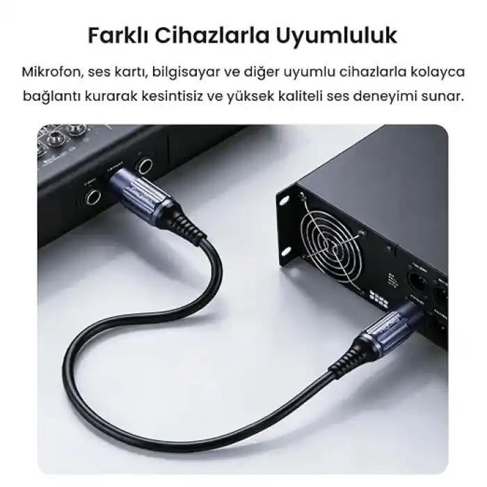 VegGieg XLR Erkek Dişi Profesyonel Mikrofon Kablosu Hi-Fi Ses Kalitesi OFC Bakır Enstrüman Ses Kablosu 3 Metre