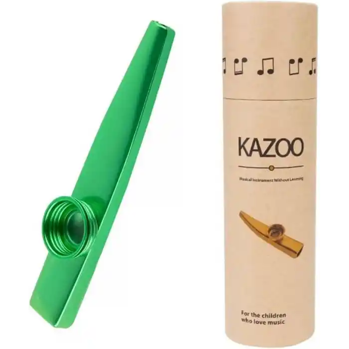 MK-01G Metal Kazoo Kutulu Alüminyum Alaşım Yeşil