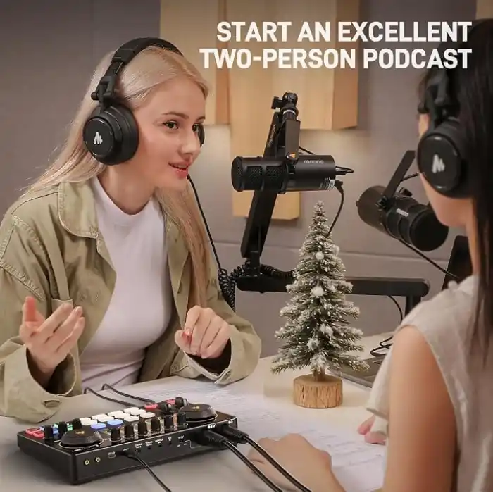MAONO Podcast Yayınlama Ekipman Seti E2 Gen2 Mikser