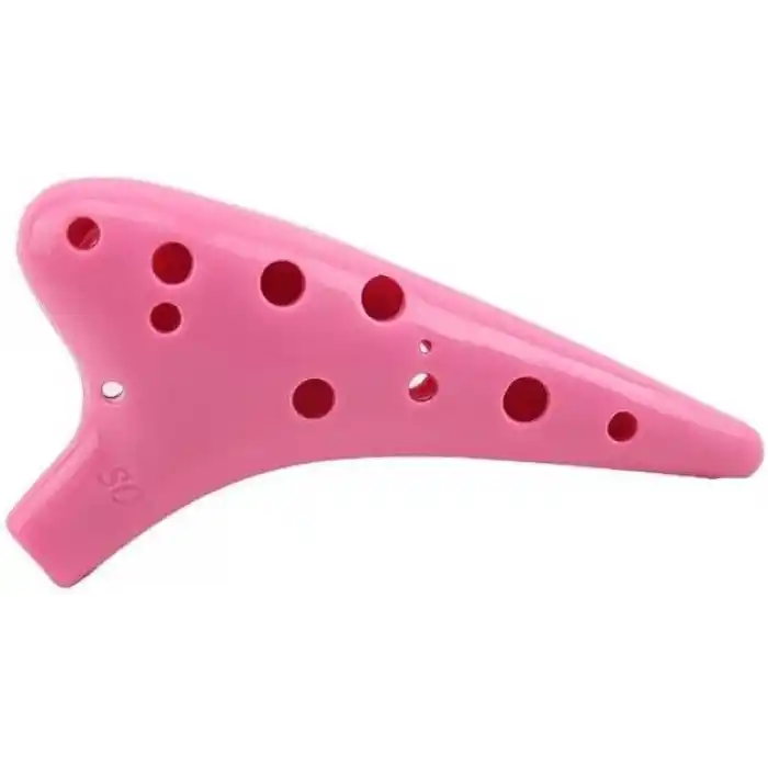 Valkyrie Ocarina 12 Delik Ocarina Alto C Ocarina Flüt Ocarina Sualtı Müzik Nefesli Enstrüman PEMBE