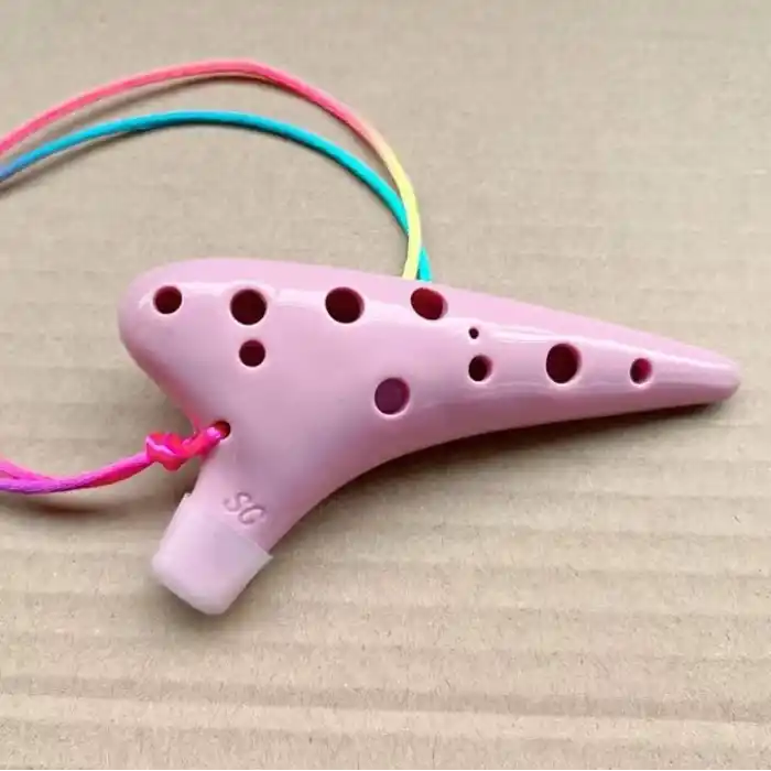 Valkyrie Ocarina 12 Delik Ocarina Alto C Ocarina Flüt Ocarina Sualtı Müzik Nefesli Enstrüman PEMBE