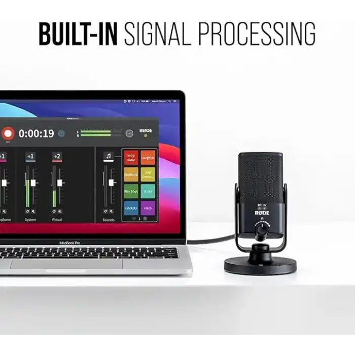 RODE NT-USB MINI, Sökülebilir manyetik ayaklı, Dahili Pop Filtreli, Kulaklık Preamlifikatörlü USB Mikrofon