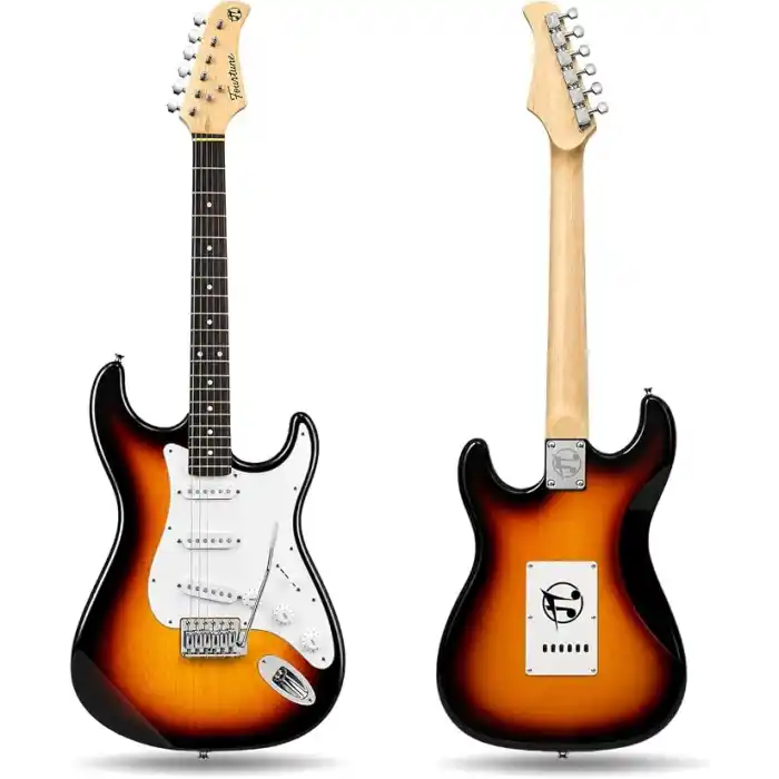 Fourtune Atlas EG-1000 Gül Klavye Strat Kasa SSS Elektro Gitar Seti (Sunburst)