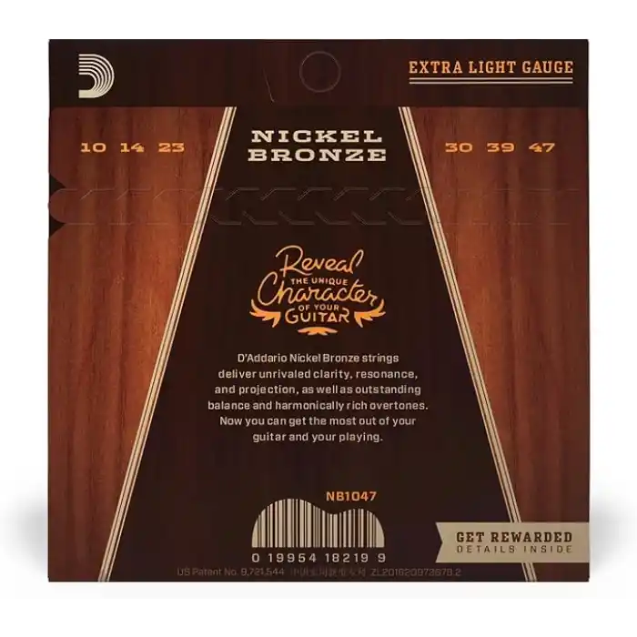 DAddario NB1047 Nikel Bronz Akustik Gitar Teli (10-47)