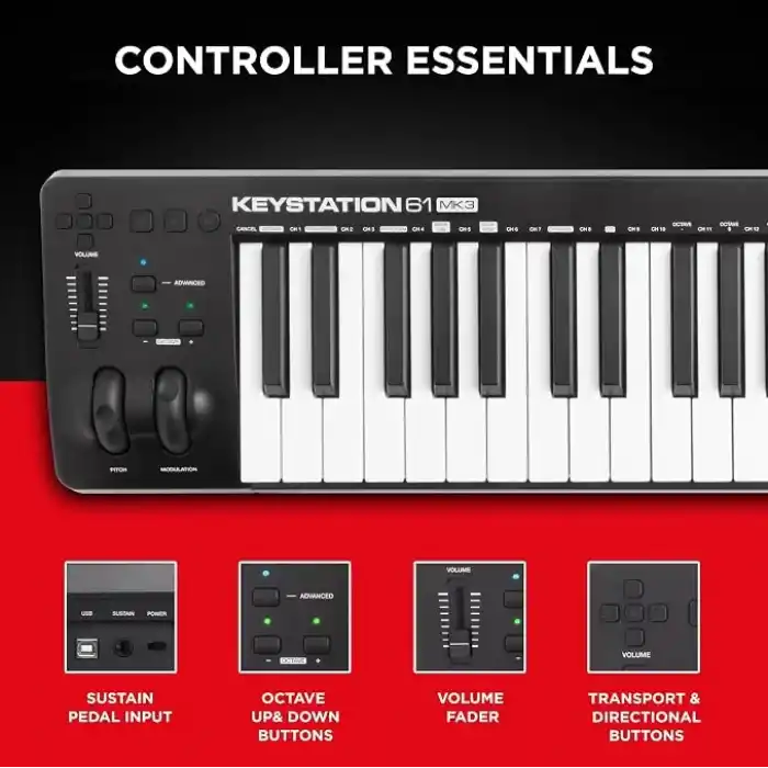 M-AUDIO Keystation 61 MK3 USB MIDI Kontrolör