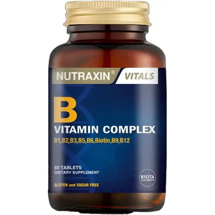 Nutraxin B Vitamin Complex 60 Tablet | 10 B Vitamini İçeren Güçlü Formül