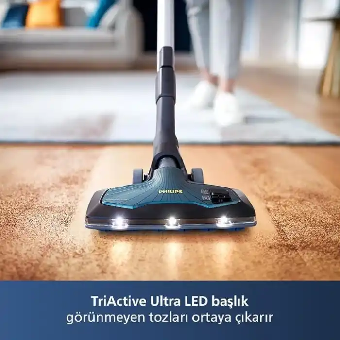 Philips Marathon Ultimate Toz Torbasız Elektrikli Süpürge, 899W, PowerCyclone 10, TriActive Ultra LED Başlık, Power Max Sensör, XB9185/07