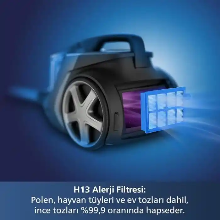 Philips Marathon Ultimate Toz Torbasız Elektrikli Süpürge, 899W, PowerCyclone 10, TriActive Ultra LED Başlık, Power Max Sensör, XB9185/07