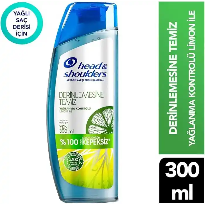 Head & Shoulders Derinlemesine Temizlik Şampuan Yağlanma Kontrolü Limon 300 ml