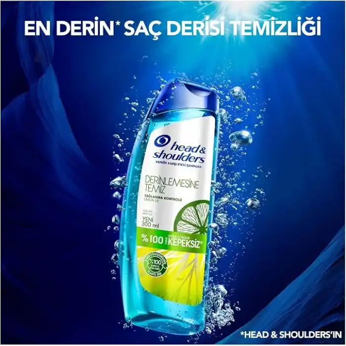 Head & Shoulders Derinlemesine Temizlik Şampuan Yağlanma Kontrolü Limon 300 ml