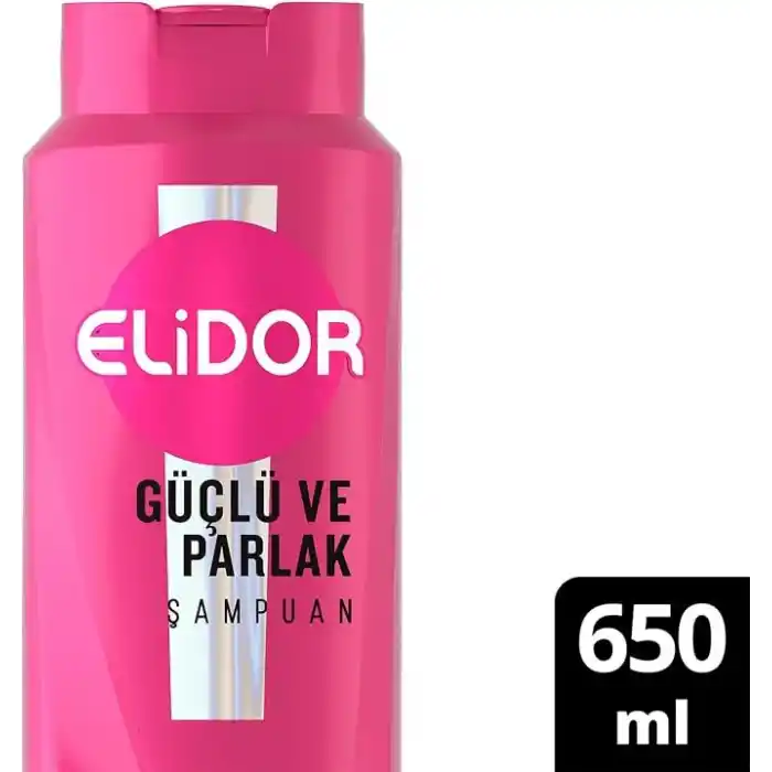 Elidor Saç Bakım Şampuanı, Güçlü ve Parlak, 650 ml