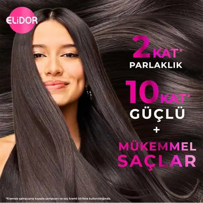 Elidor Saç Bakım Şampuanı, Güçlü ve Parlak, 650 ml