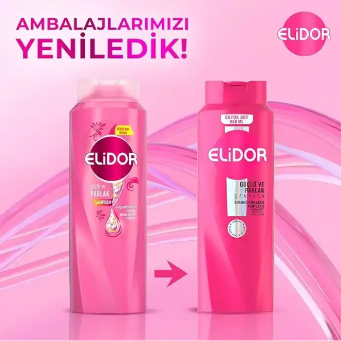 Elidor Saç Bakım Şampuanı, Güçlü ve Parlak, 650 ml