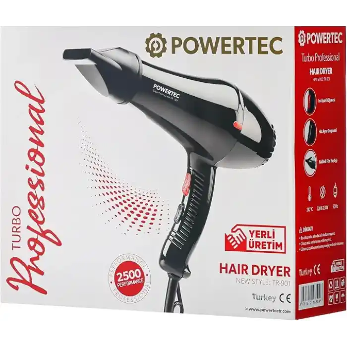 POWERTEC TR-901 Profesyonel Fön Makinesi & Saç Kurutma Makinesi