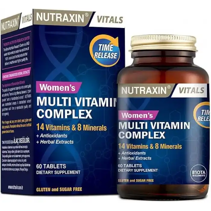 Nutraxin Womens Multi Vitamin Complex 60 Tablet Takviye Edici Gıda