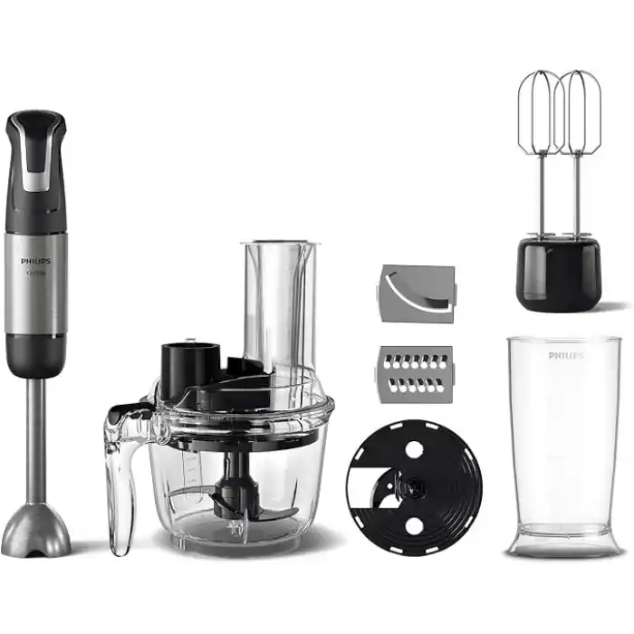 Philips 5000 Serisi El Blender - SpeedTrigger Kontrolü, 1200W Motor, Paslanmaz Çelik Bıçaklar, Bebek Maması Hazır, Mikser ve Gıda İşlemci Aksesuarları (HR2695/01)